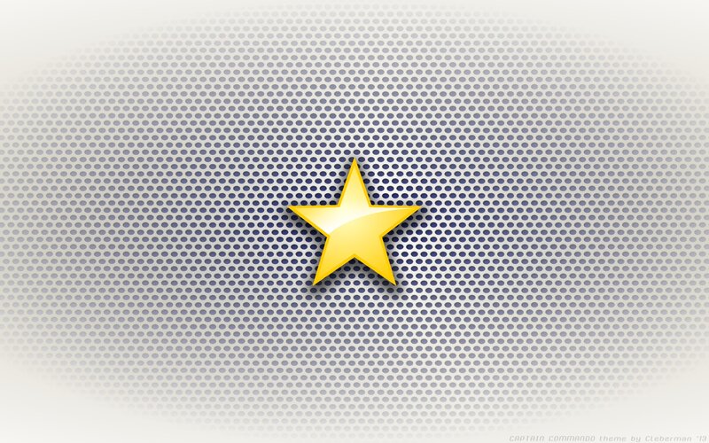 golden star on perforated background