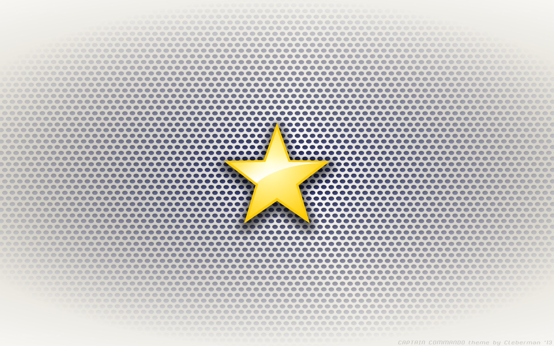 golden star on perforated background