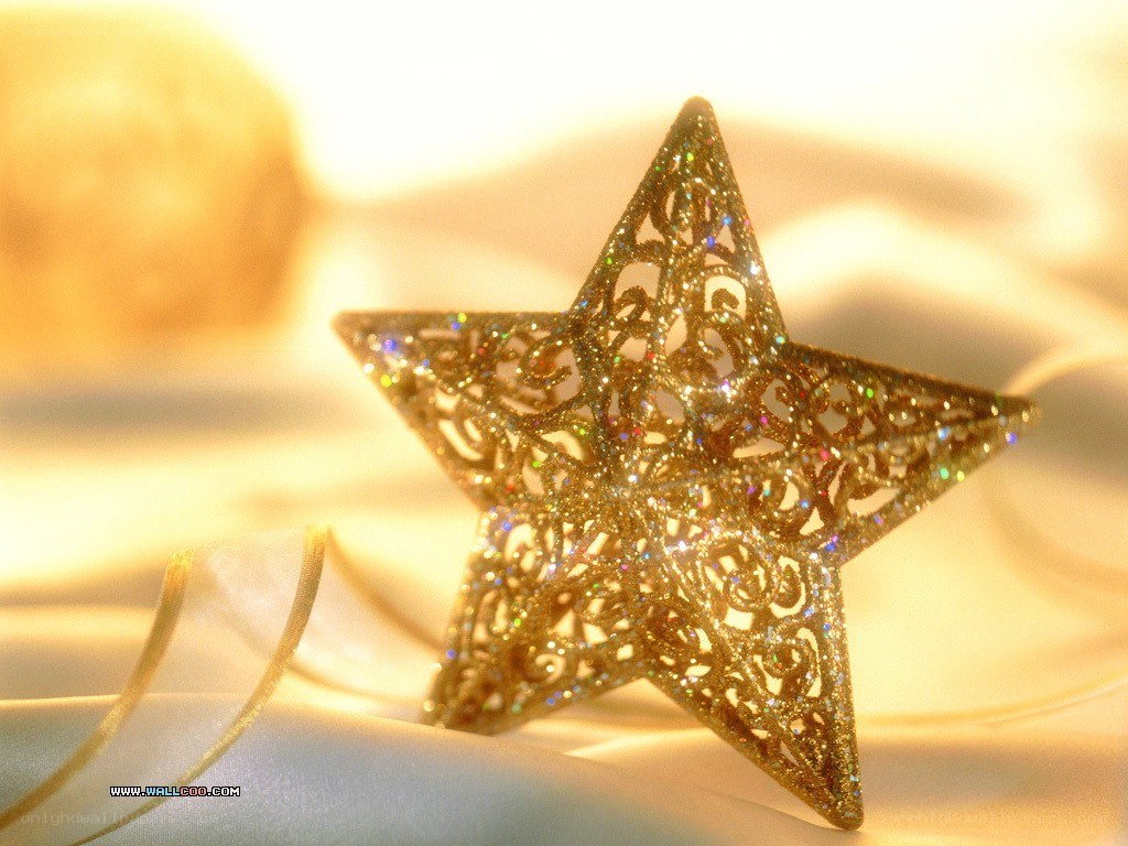 Golden star ornament