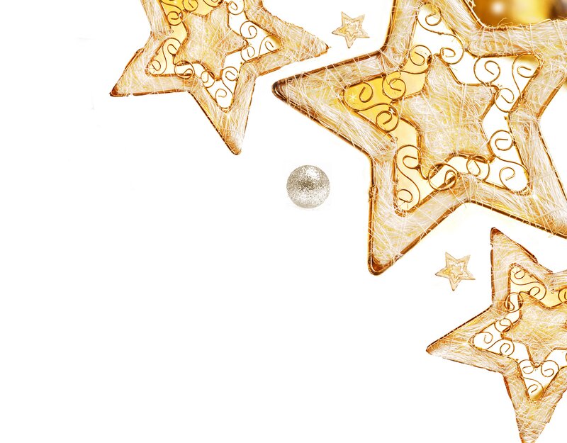 Golden Star Ornaments — Gold