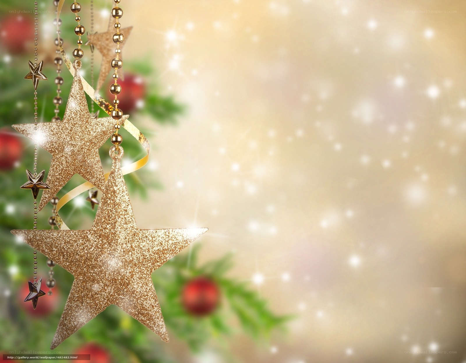 golden star ornaments