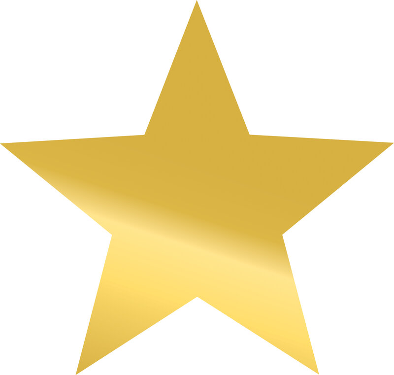 golden star shape
