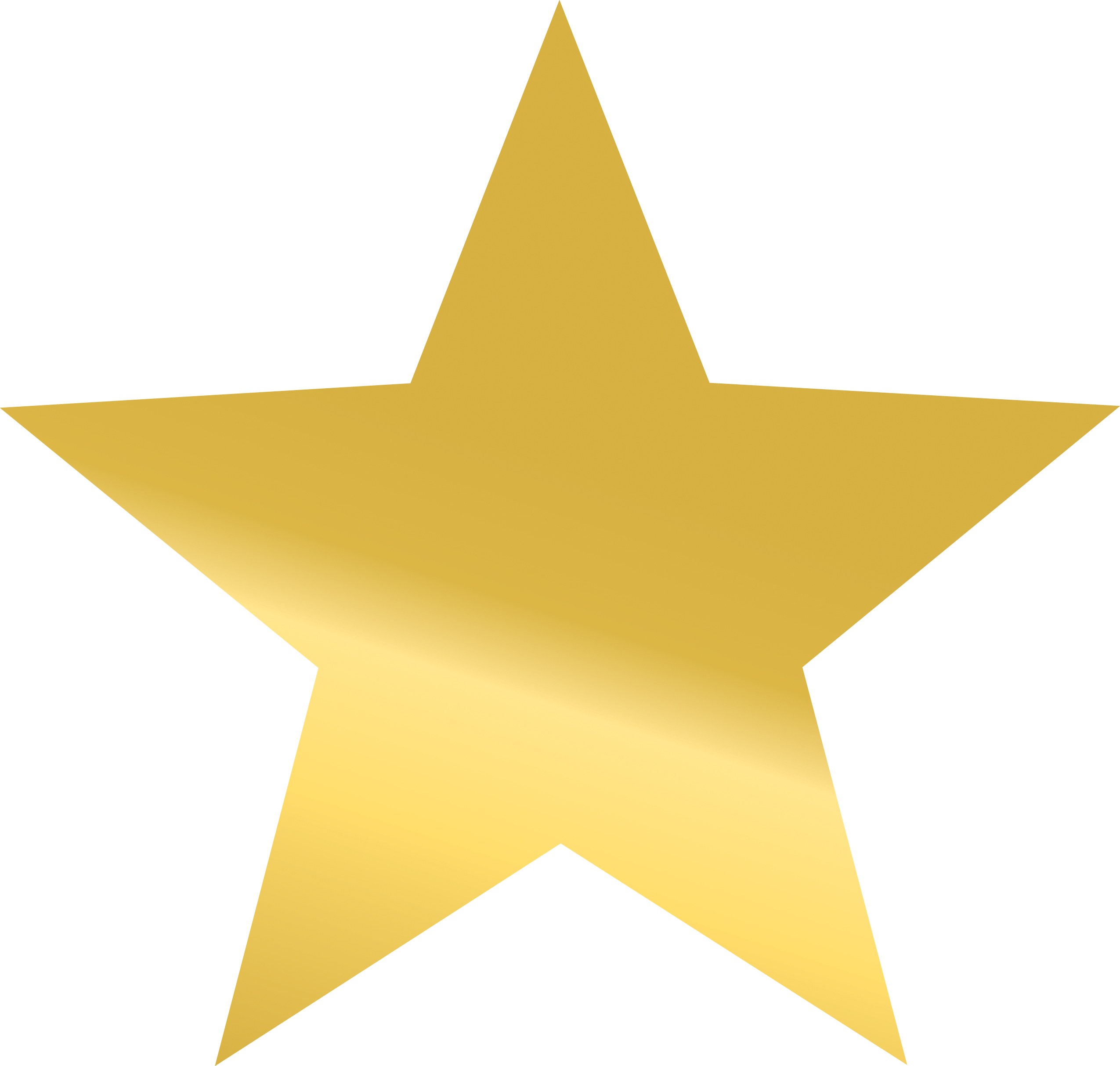 golden star shape