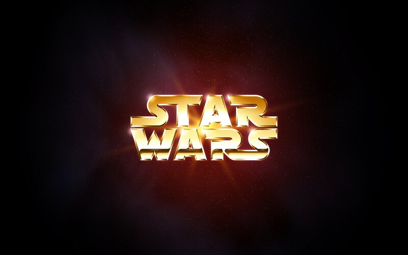 Golden Star Wars Logo