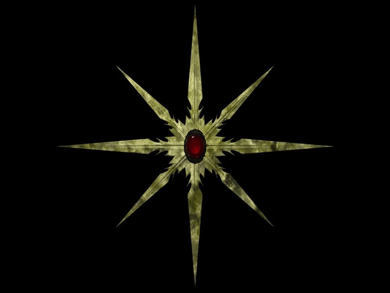 golden star with red gem