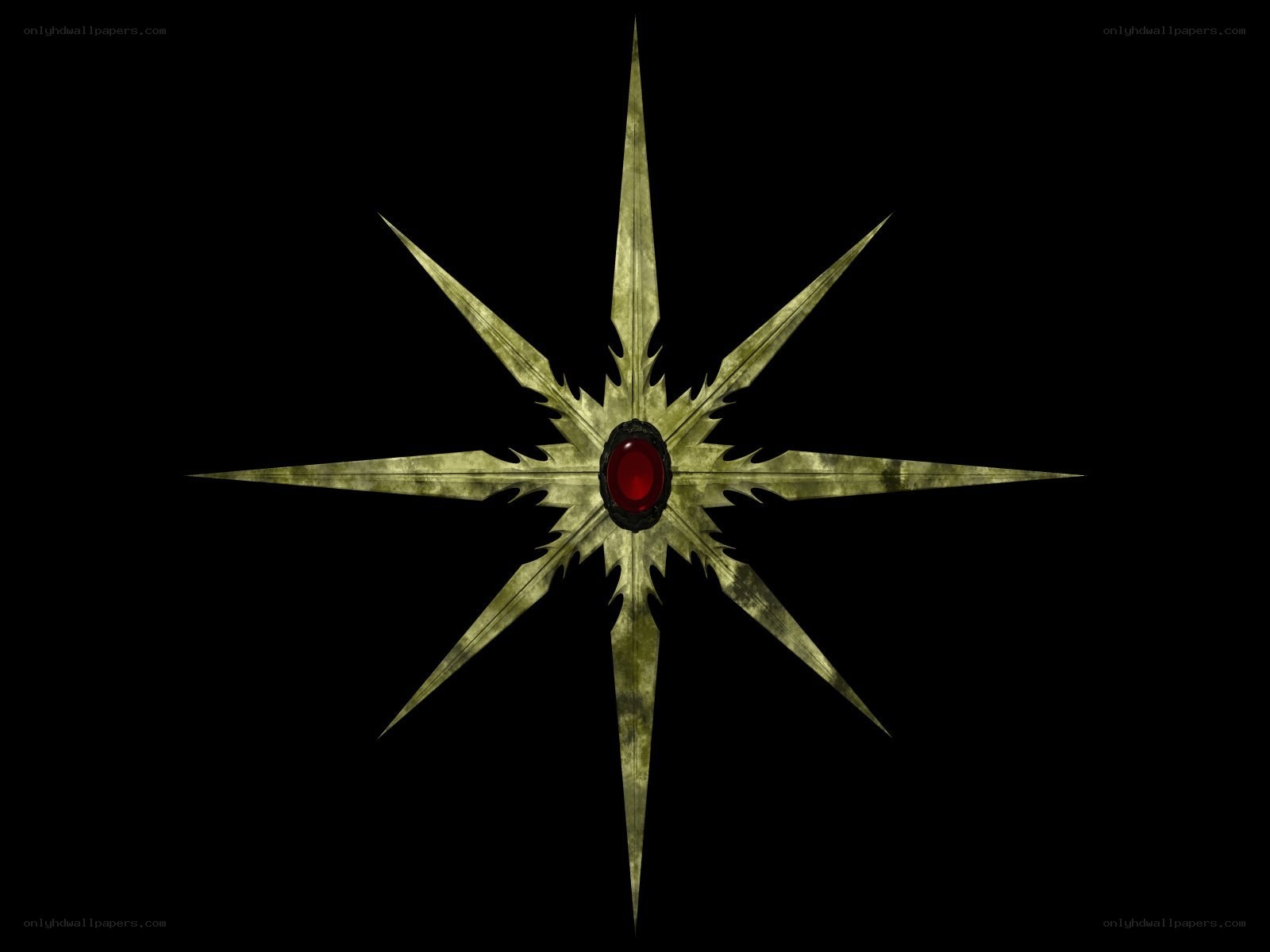 golden star with red gem