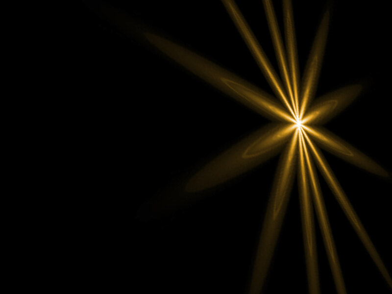 golden starburst light effect
