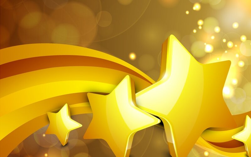 golden stars and sparkles