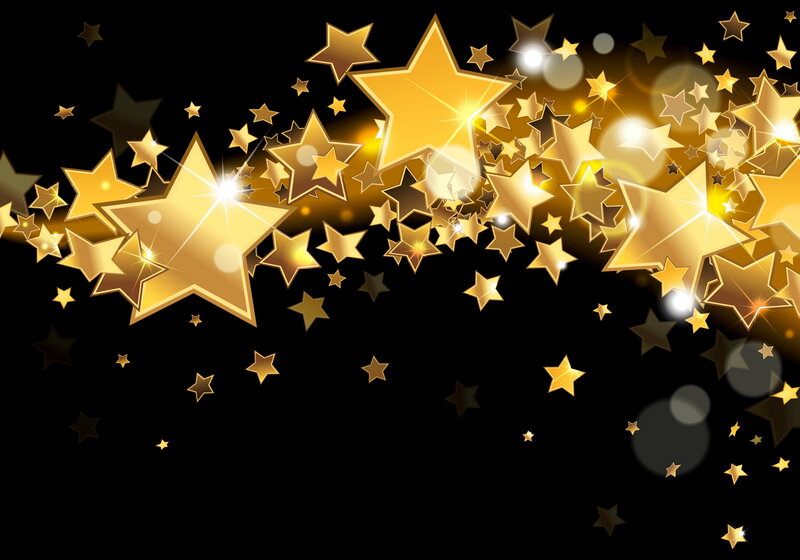 Golden Stars on Black — Celebratory