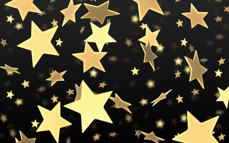Golden Stars on Black