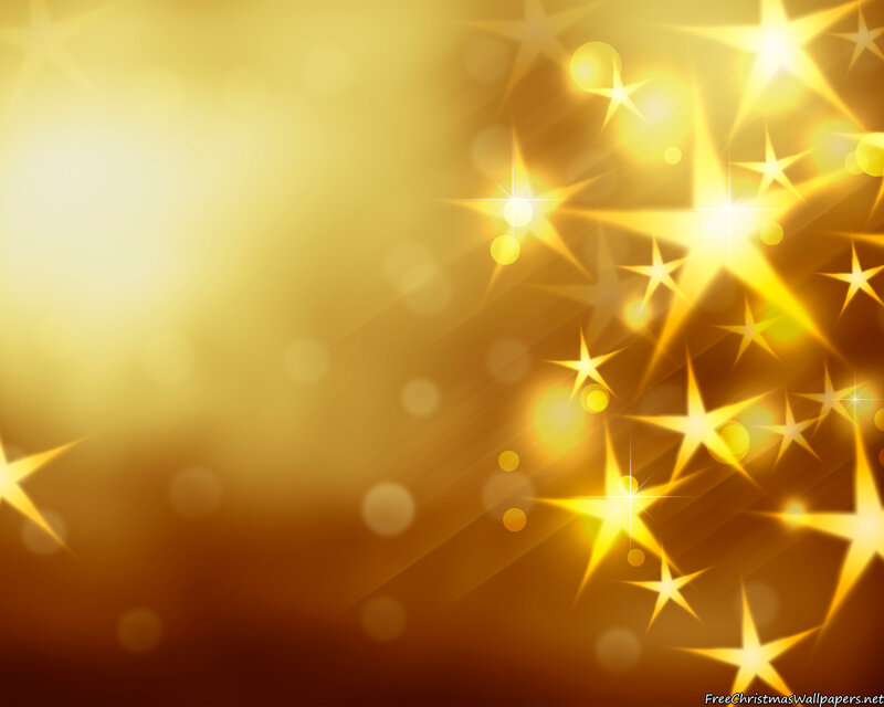 Golden Stars on Gradient — Gold