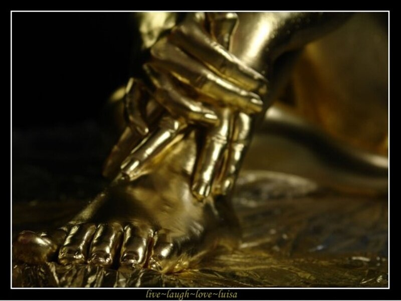 Golden Statue Foot