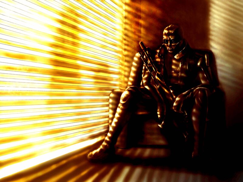 golden statue in sunlight