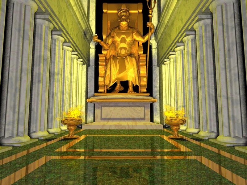 golden statue in temple