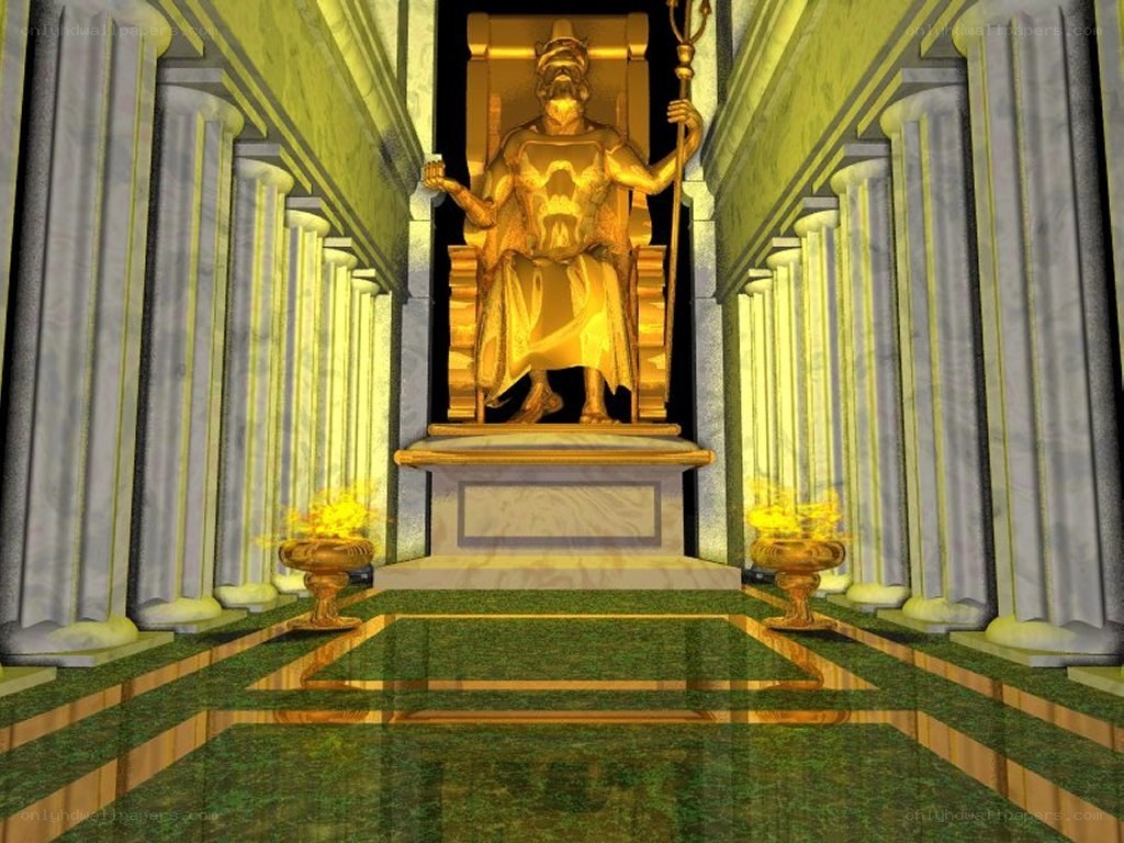golden statue in temple
