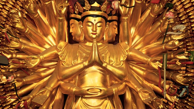 Golden statue of Guanyin