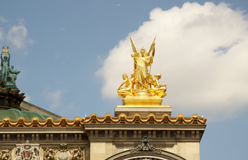 Golden Statue on Building