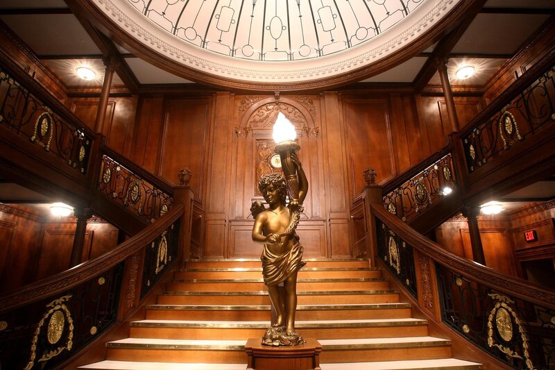Golden Statue on Stairs