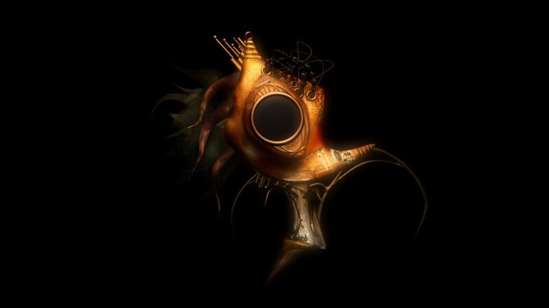 golden steampunk mask