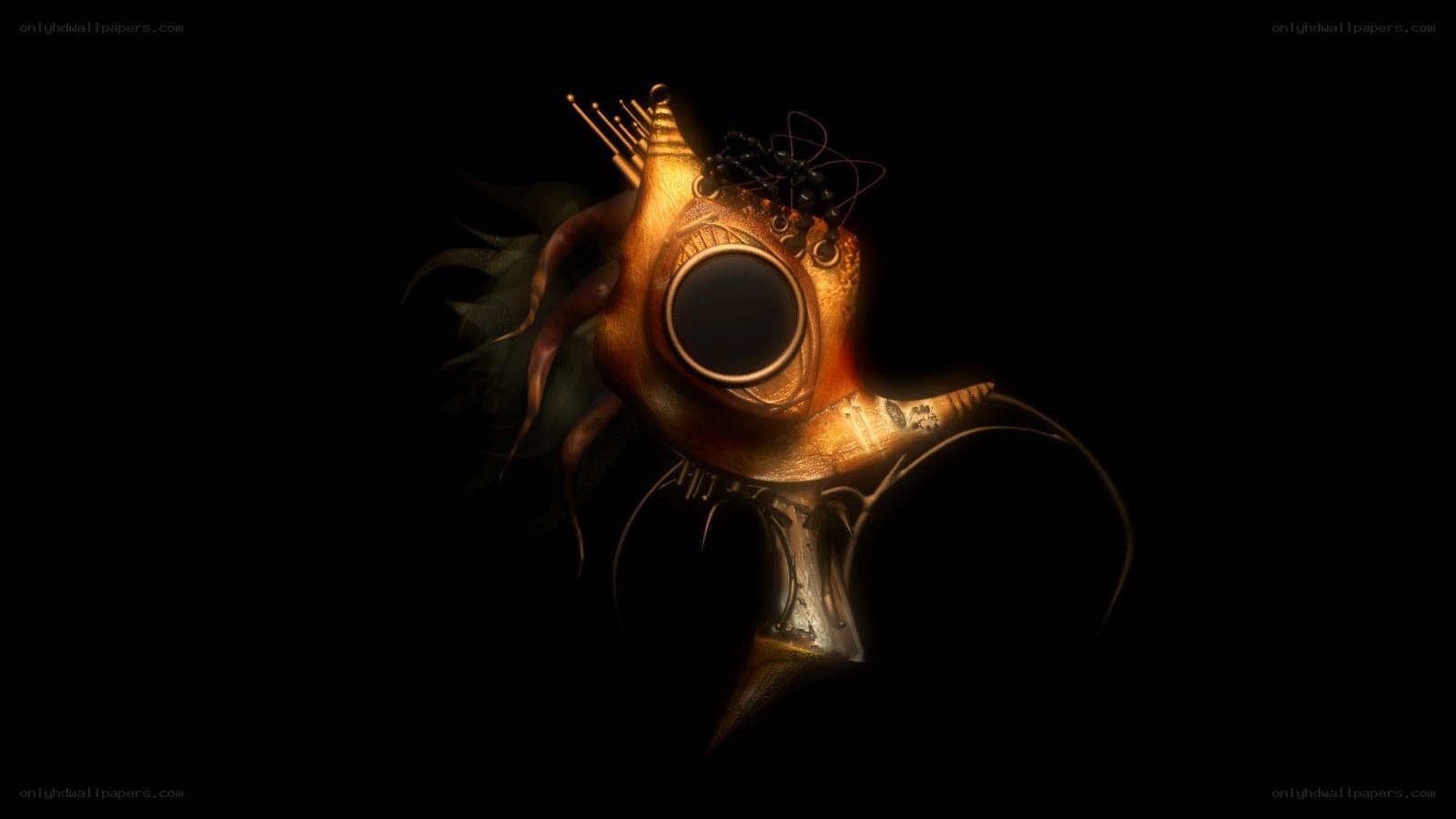golden steampunk mask