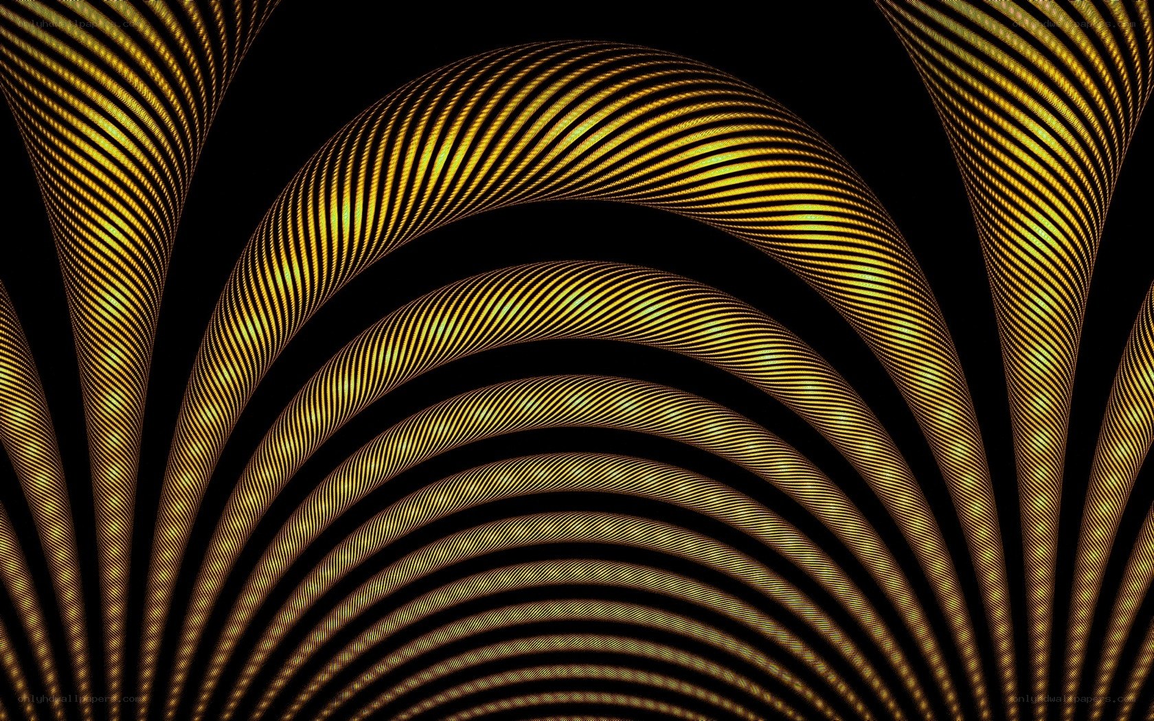 Golden striped wave pattern