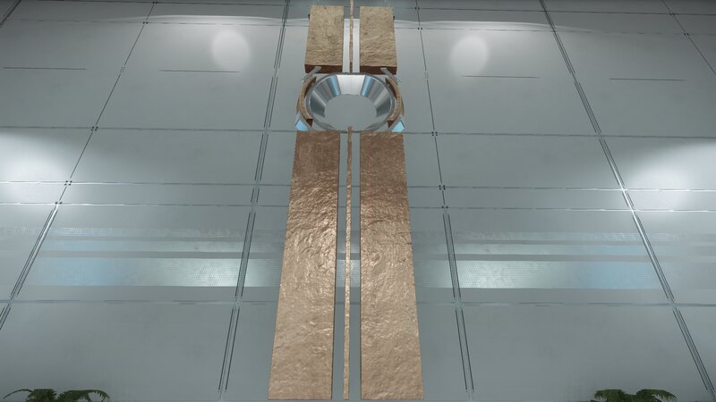 Golden Structure on Wall