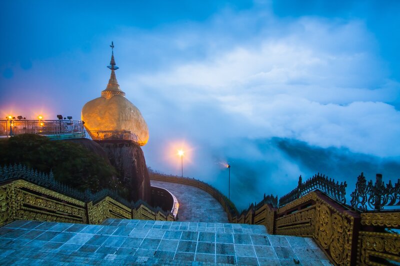 Golden Stupa on Rock