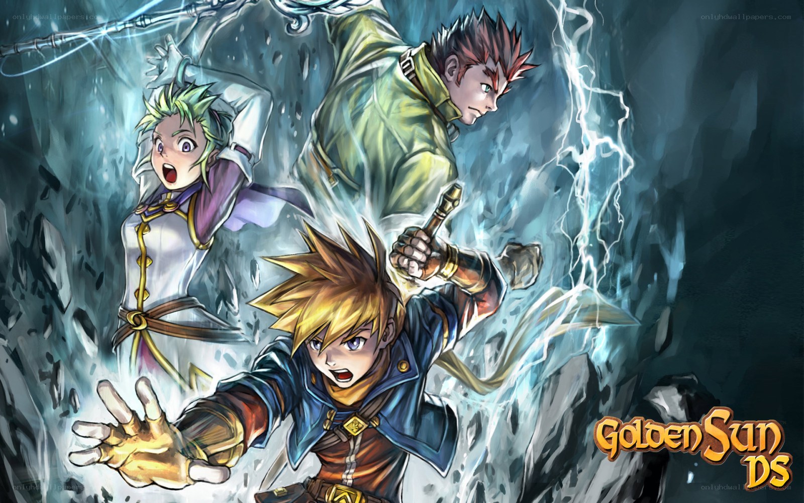 Golden Sun DS characters in action