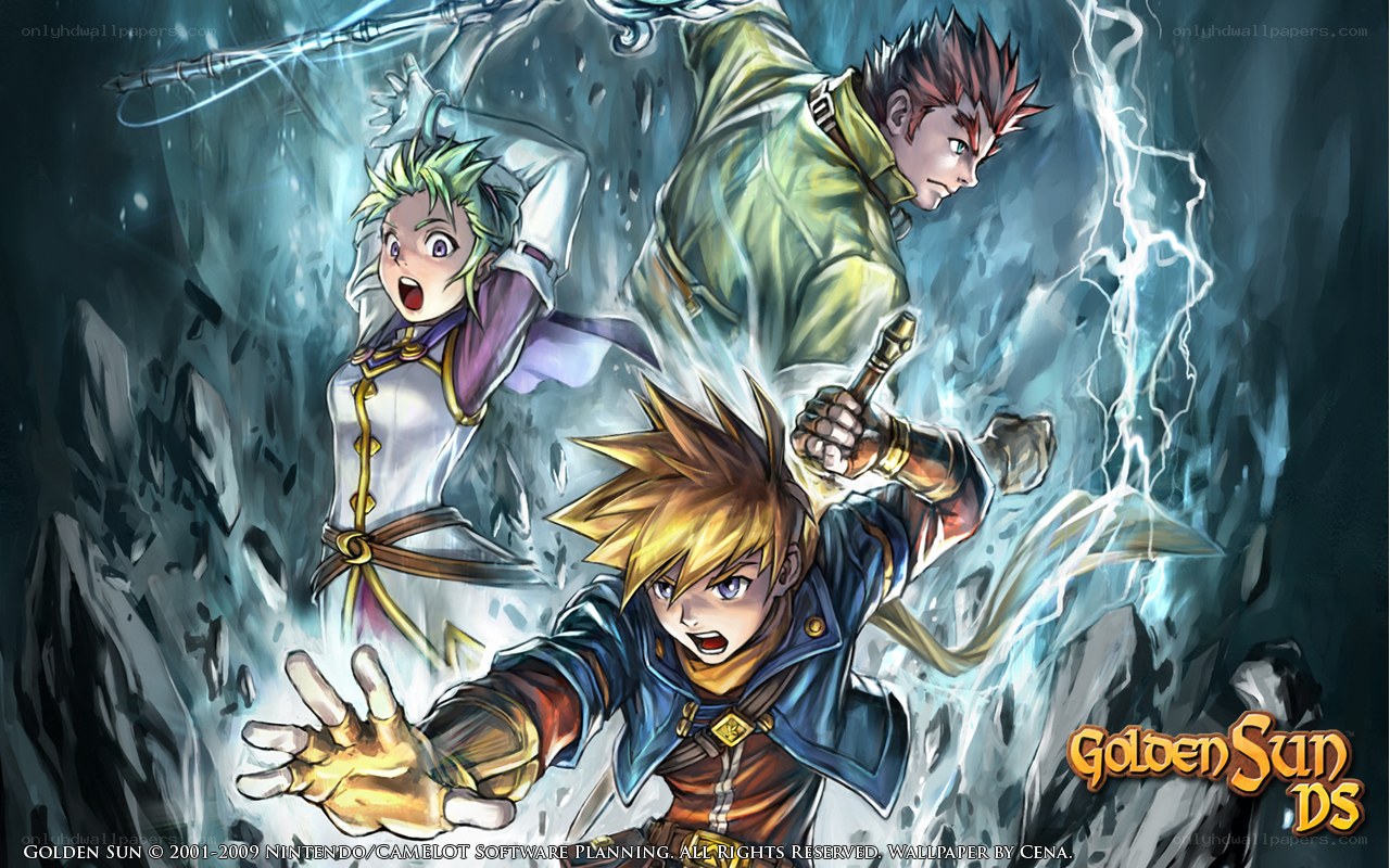 Golden Sun DS characters in action