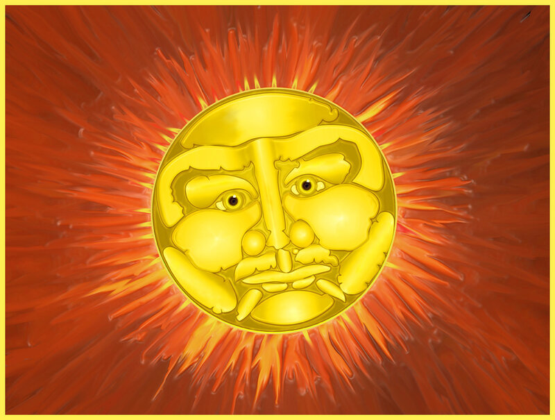 Golden Sun Face