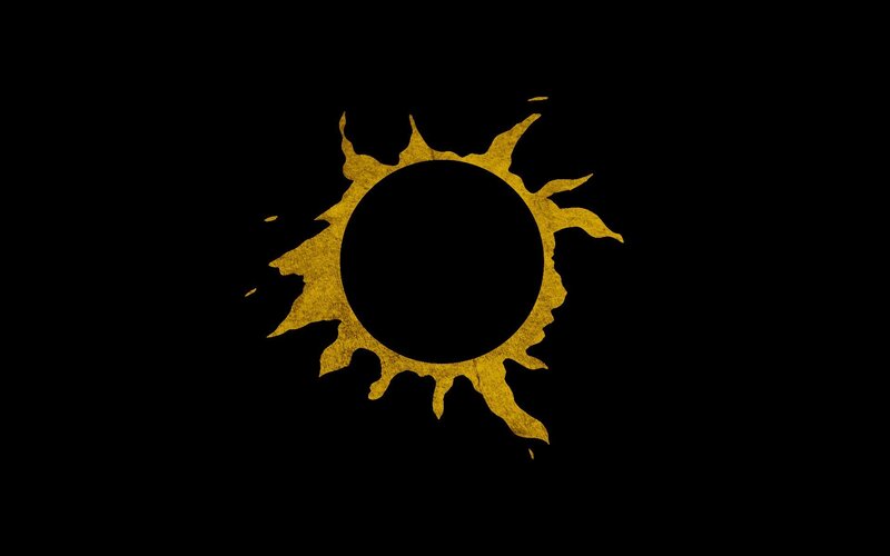 Golden Sun Symbol — Gold, Dramatic