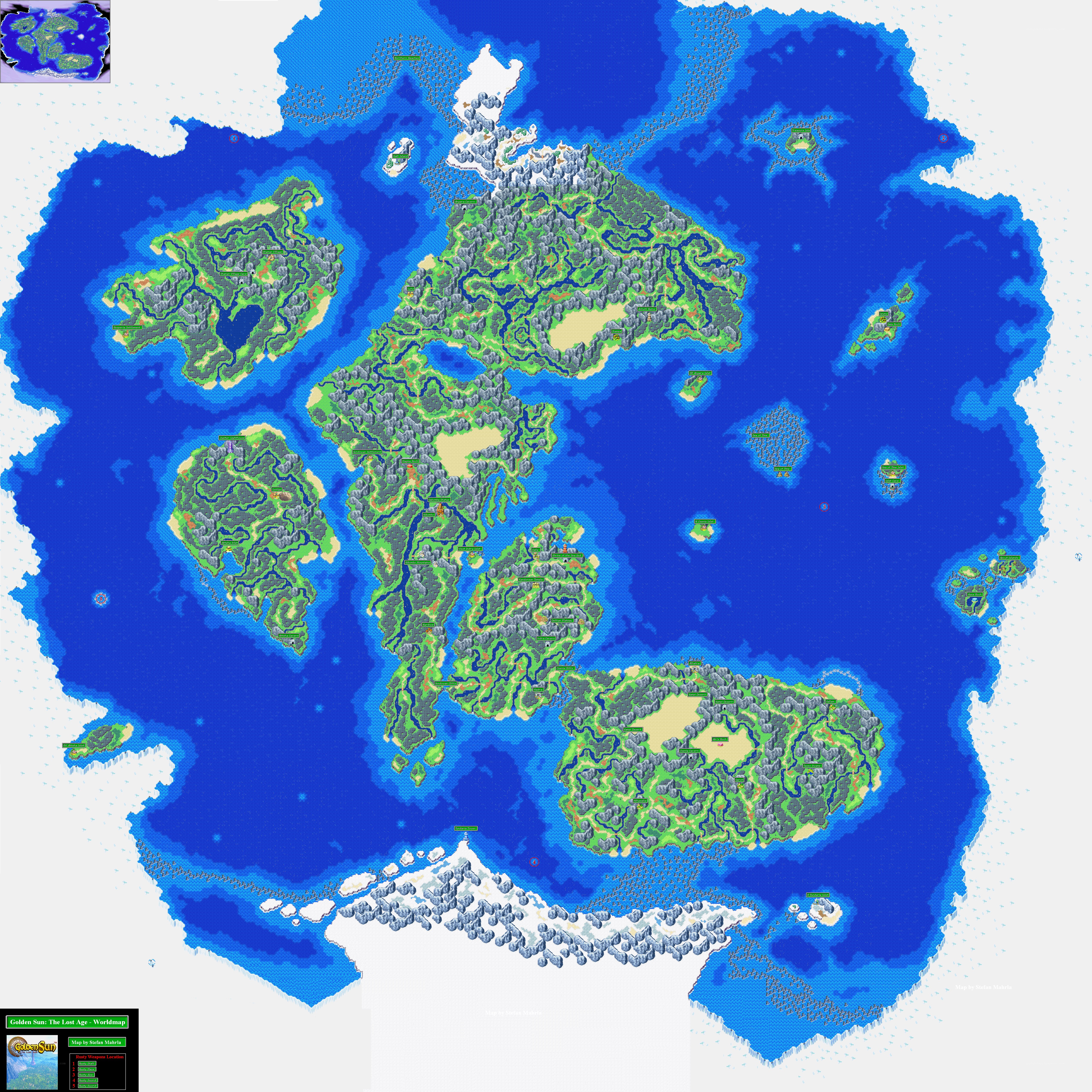 Golden Sun: The Lost Age world map