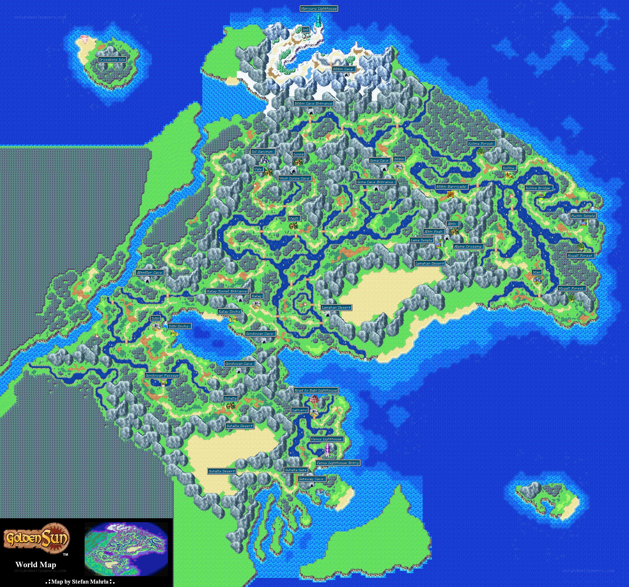 Golden Sun world map