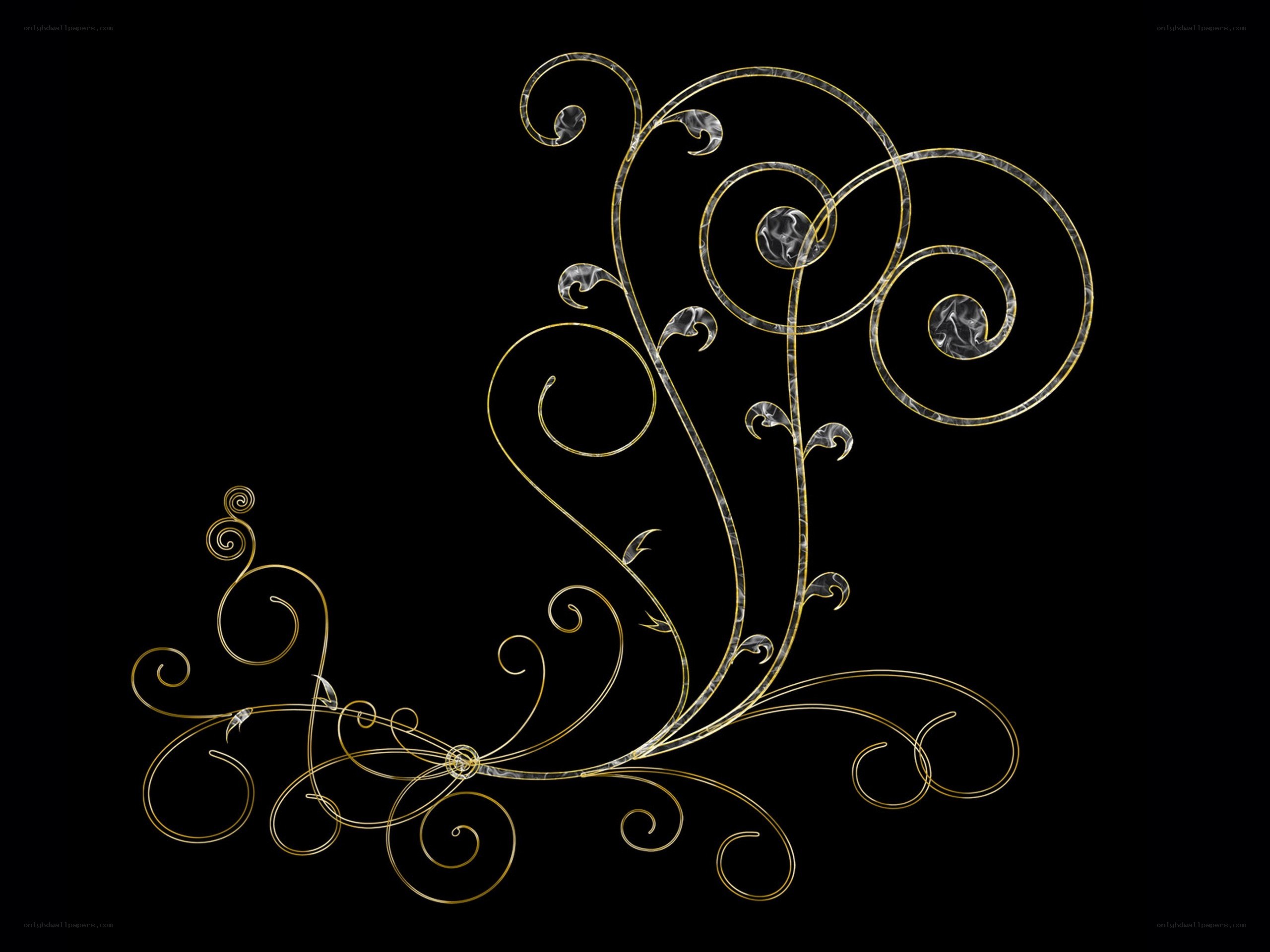 golden swirl design
