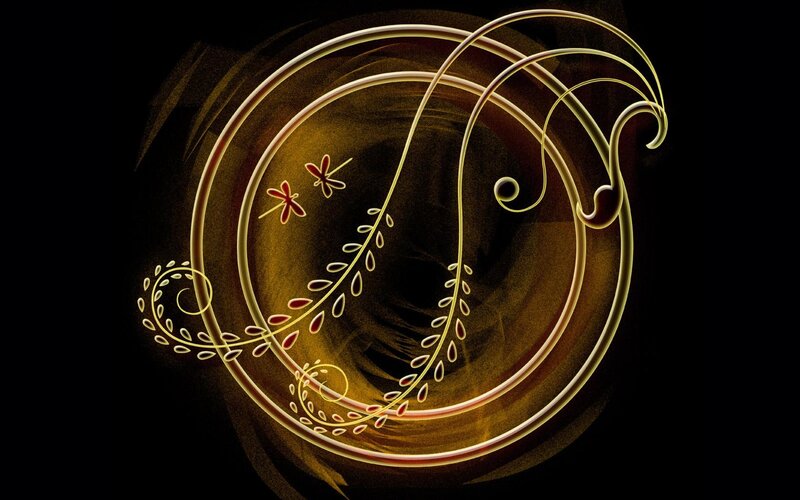 Golden Swirl Design — Gold, Mystical