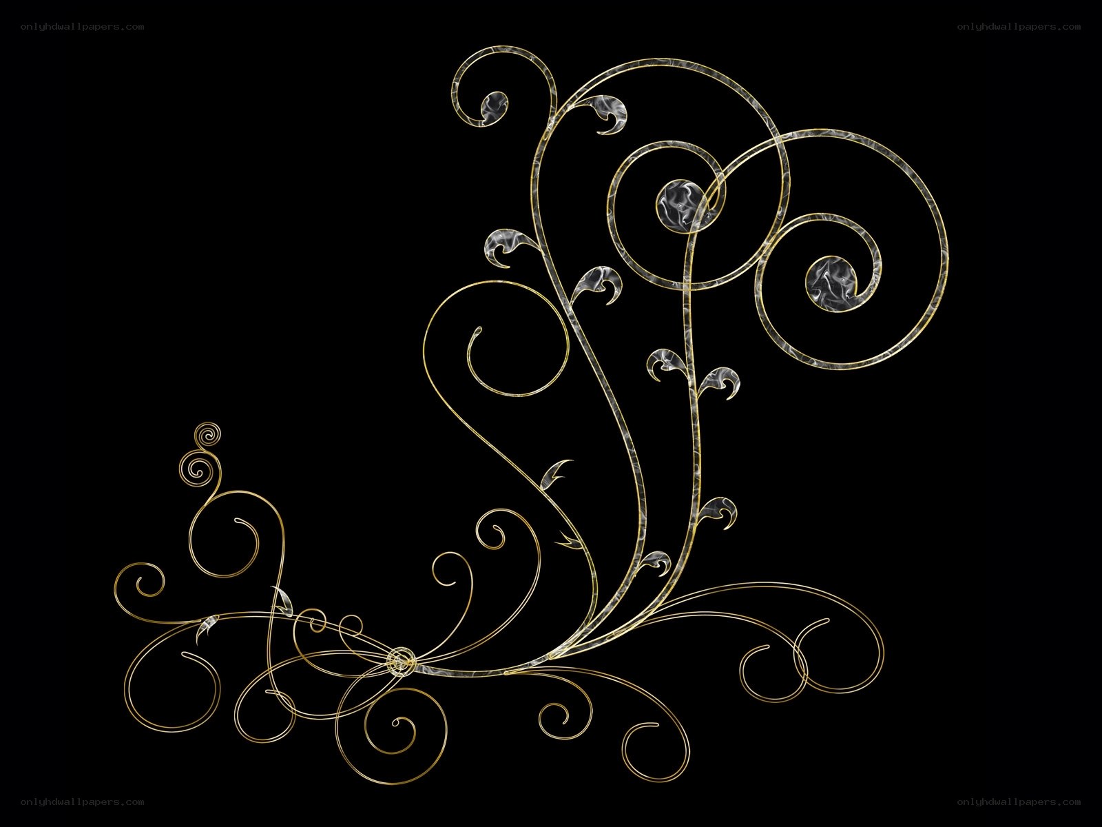 golden swirl design
