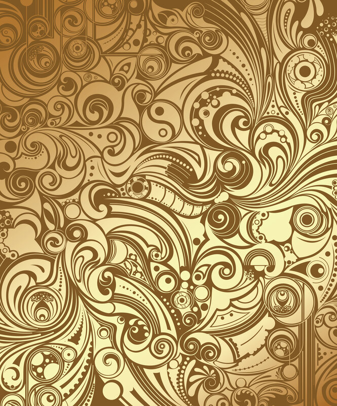 golden swirl pattern