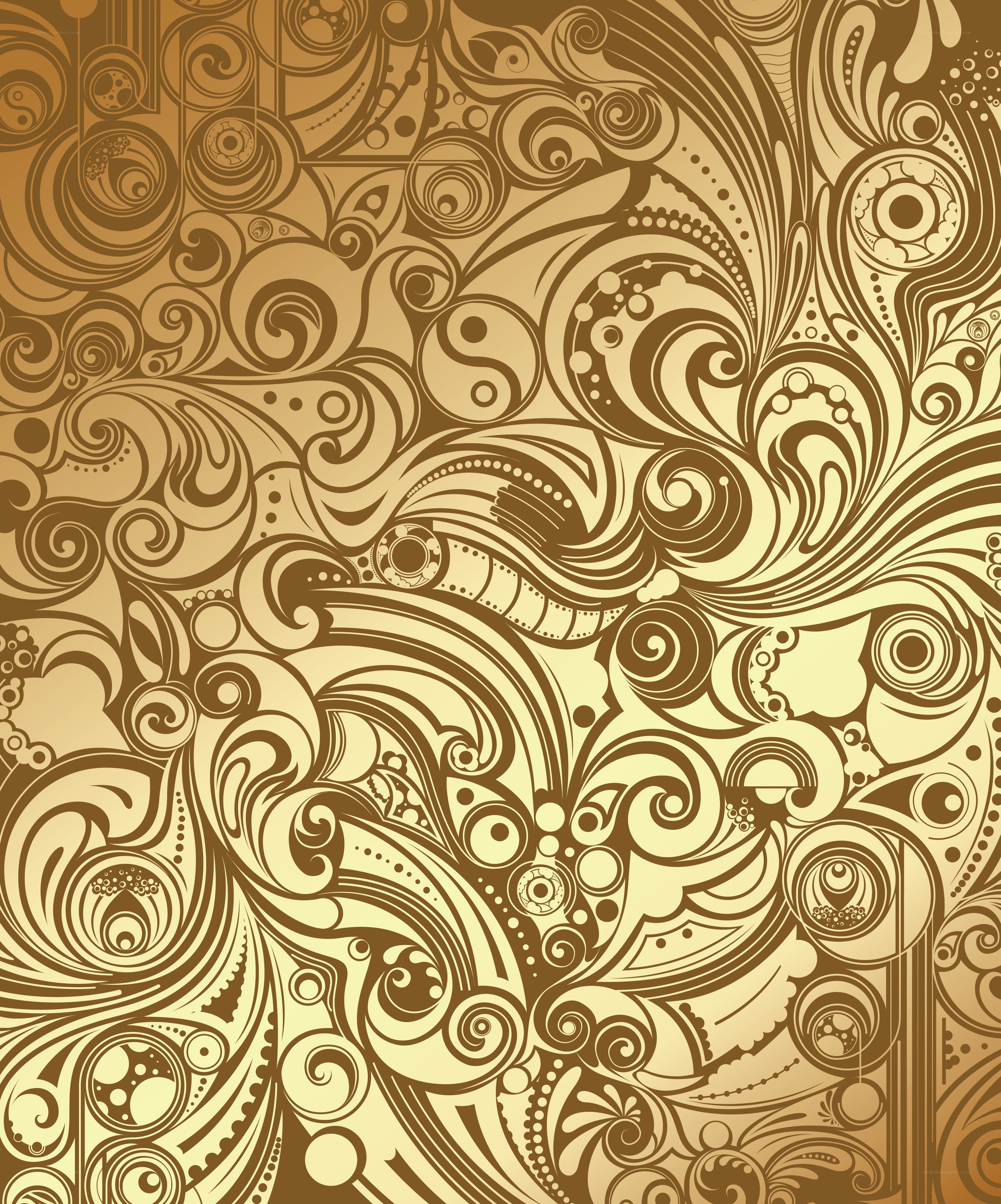 golden swirl pattern