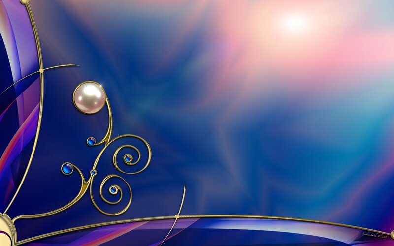 Golden Swirl with Pearls