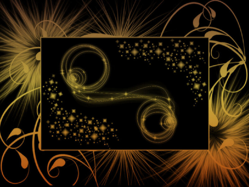 Golden Swirls and Stars
