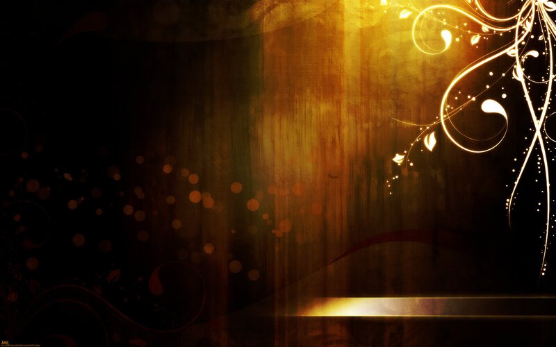 Golden Swirls on Dark Background — Gold