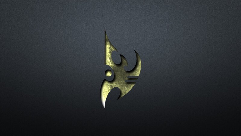 Golden Symbol on Dark Background — Black, Dramatic