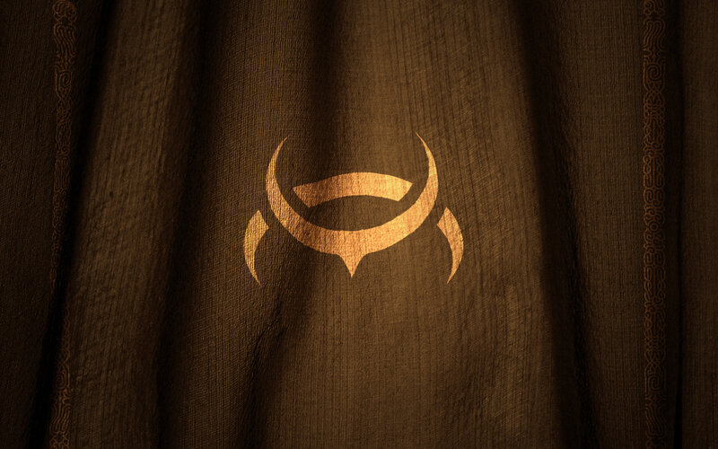 golden symbol on fabric