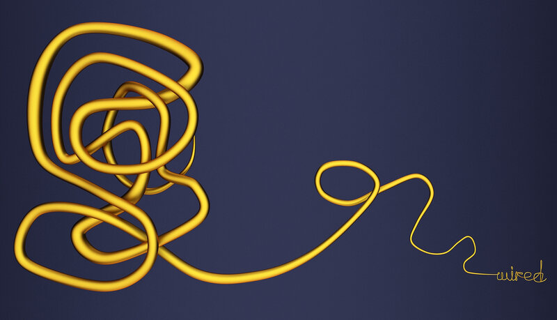 Golden Tangled Wire