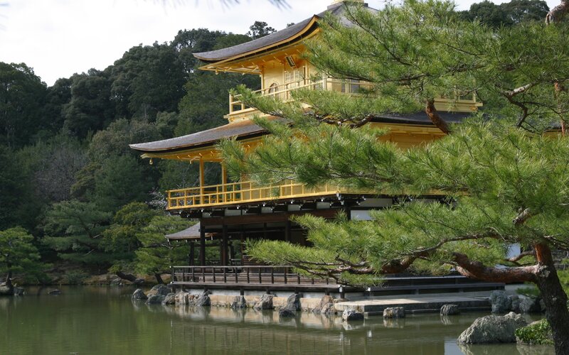 Golden Temple by Lake