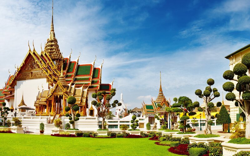 Golden Temple Complex — Gold, Serene, Afternoon, Photograph, Green Lawns