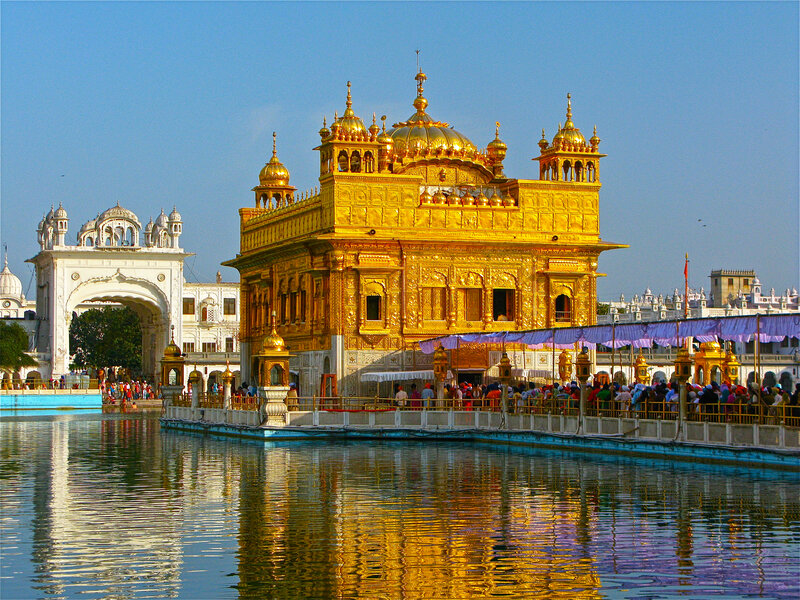 Golden Temple Complex — Gold, Serene, Afternoon, Photograph