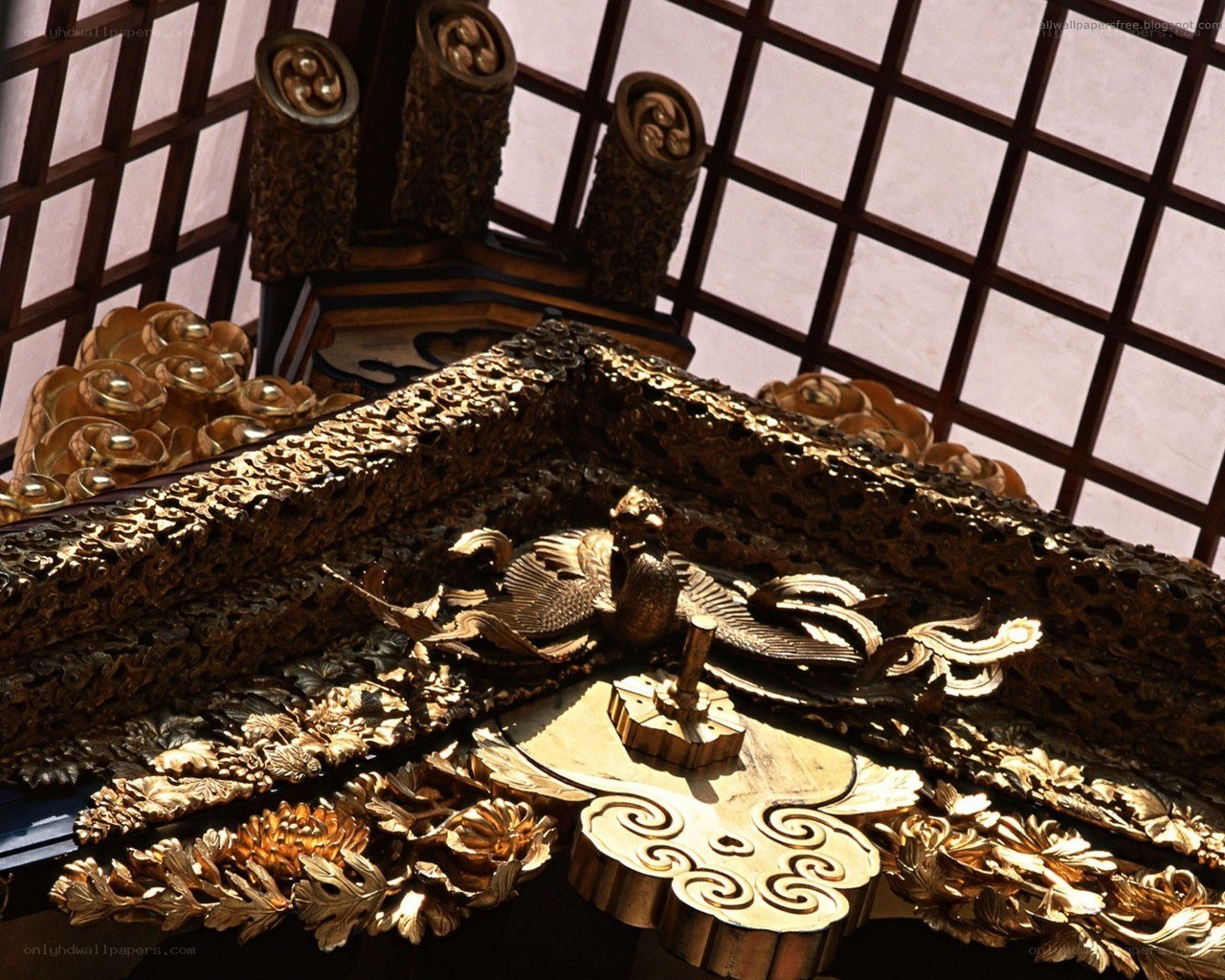 Golden temple ornament detail