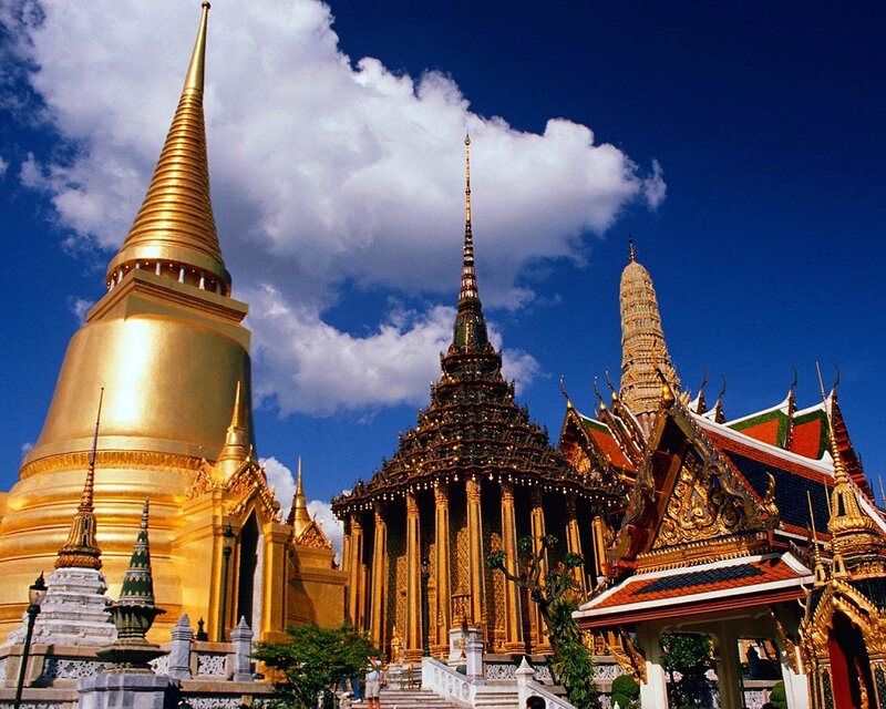Golden Temple Spires — Gold, Dramatic