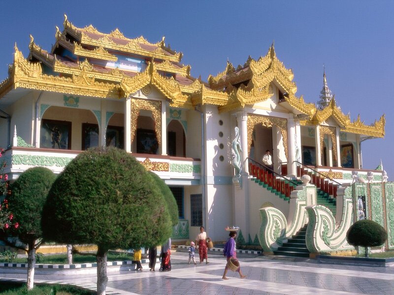 Golden temple with ornate roof